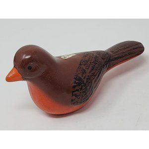 Vintage Roseville Ceramic Robin Red‎ Breast Clip On Bird Bath Without Clip